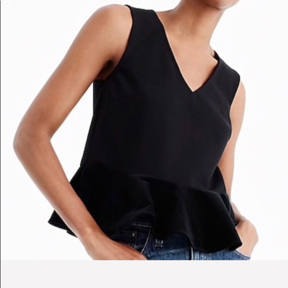J Crew Black Peplum Top🖤